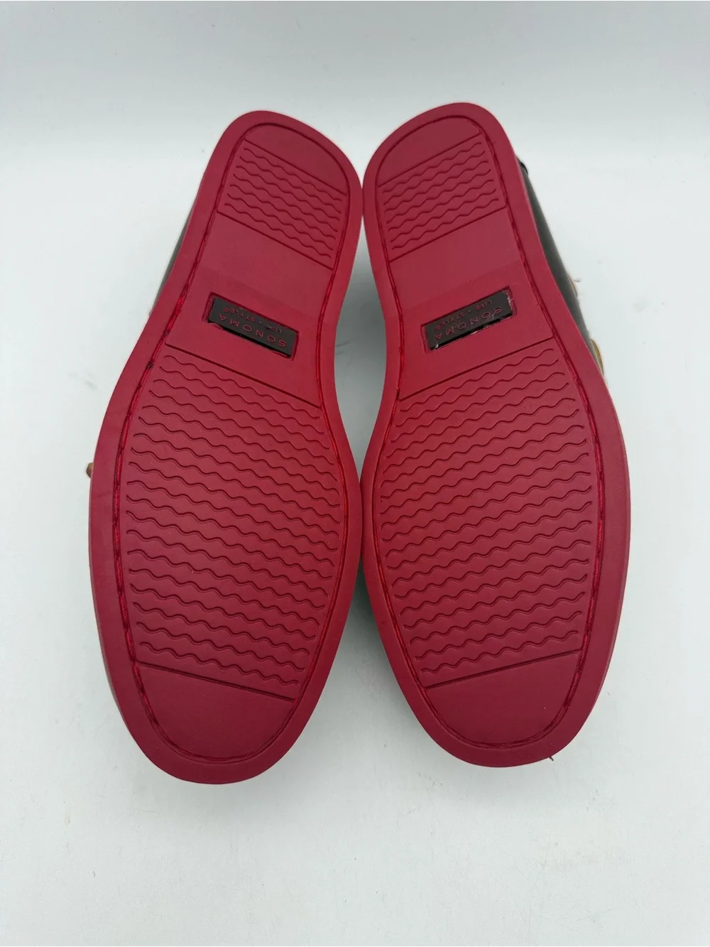 BRAND NEW Sonoma Harper Brown Boat Shoes Red Soles Size 9